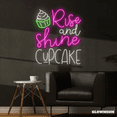 thumbnail image 2 of Glowneon Rise and Shine Cupcake Neon Sign, Bakery Decor, Cupcake Sign, 2 of 4