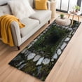 thumbnail image 2 of Dried Well Runner Rugs 2x6 ft 3D Abstract Mysterious Ancient Stone Cave Plant Washable Hallway Rugs Non-Slip Floor Mats Absorbent Carpet Bedside Runners for Bedroom Kitchen Bathroom Laundry Room, 2 of 9