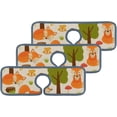 thumbnail image 6 of SKYSONIC Faucet Absorbent Mat 3 Pcs Fox in Forest Kitchen Faucet Splash Catcher Washable Counter Drying Pads Behind Faucet for Kitchen Bathroom, 6 of 7