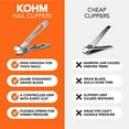 thumbnail image 5 of Kohm CP-120L 5mm Heavy Duty, Wide Jaw Clippers for Thick or Tough Fingernails, Large Toenails for Men, Seniors, Adults, 5 of 9