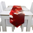thumbnail image 4 of Rectangle Autumnal Red Leaves of Maple Printed Table Runner 13x90in for Wedding Birthday Holiday, 4 of 5