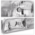 thumbnail image 4 of M-AUTO Headlights Assembly Replacement for 1999-2007 GMC Sierra Pickup, Chrome Housing Crystal Clear Lens Amber Reflector, 4 of 8