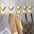 thumbnail image 4 of Ganchos adhesivos para toallas para colgar – Ganchos de pared impermeables de aluminio negro mate con cintas adhesivas fuertes – Ganchos para baño, dormitorio, cocina – Paquete de 4, 4 of 7