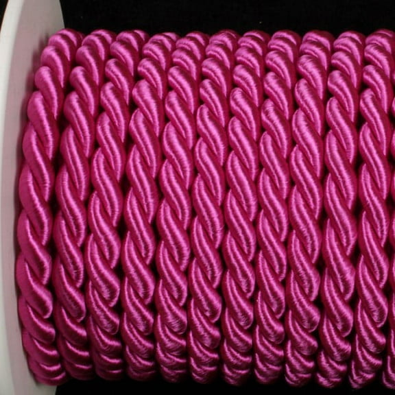 The Ribbon People Fuchsia Pink Braided Cording Wired Craft Ribbon 0.25" x 17 Yards