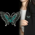 thumbnail image 4 of Xinyolin Women's Brooch - Retro Hollow Butterfly, Rhinestone Decor, Anti-slip Wear-resistant, Suit Coat Scarf Decor, 4 of 7