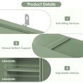 thumbnail image 6 of Hiphuta 69"H Modern Bookcases with Doors & Drawers, Large Wooden Display Shelf for Home Office, Wooden Storage Bookshelf for Living Room, Green, 6 of 10