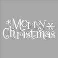 thumbnail image 2 of Merry Christmas Self Adhesive Decals Holiday Vinyl Lettering Wall Decal Sticker Snowflakes - Size: 12"H x 30"L - Color:  White, 2 of 6
