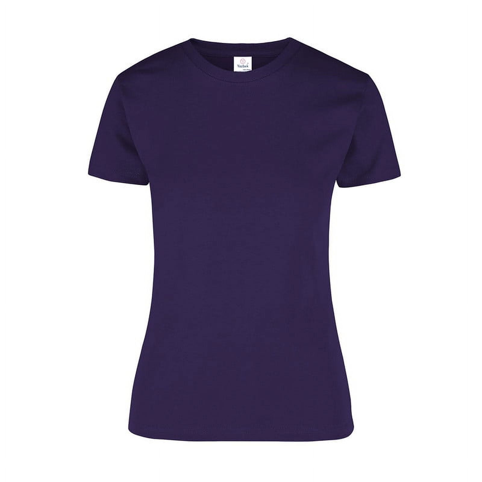 Playera Peso Completo para Dama Color Morado 100 Algodon Walmart en linea