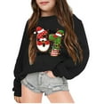 thumbnail image 2 of Tiweut Kids Girls Boys Christmas Sweatshirt "6 7" Six Seven Graphic Print Long Sleeve Round Neck Preppy Clothes Xmas Clothes Outfits,Black,3-4 Y, 2 of 4