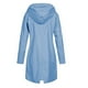 thumbnail image 3 of Chaqueta ligera para mujer Impermeable Impermeable Gabardina con capucha Otoño Invierno Cálido Cortavientos a prueba de viento para acampar al aire - Blue, XL SG Macarena Chaquetas de mujer, 3 of 4