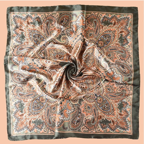 Hair Wrap Scarf,Headscarf for Women's Hair,Silk Like Head Scarf, Women's 35" Satin Large Squared Hair Scarves and Wraps Headscarf for Sleeping,Imitation Silk Big Scarf Hand Lady Big Flower(C)