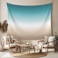 thumbnail image 2 of Teal Beige Ombre Cream Large Tapestry for Bedroom Wall Hanging Tapestry,Modern Turquoise Abstract Art Aesthetics Ceiling Backdrop Tapestries Poster Blanket Wall Decor for Living Room 86" x 104", 2 of 8