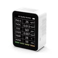 thumbnail image 1 of 6 In 1 Air Quality Detector Tuya CO2 Tester PM2.5 TVOC CO2 CH2O Formaldehyde Monitor TFT Display CO2 Sensor Meter Analyzer ,High-Precision Sensor, 1 of 5