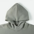 thumbnail image 3 of Sudadera con capucha para hombre, lisa, de manga larga, polar, de ancho corto, doble capa, estilo urbano occidental, sudadera con capucha, blusa de poliéster para hombre, 3 of 8