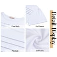 thumbnail image 6 of Fantaslook Women Blouses Dressy Casual Summer Short Sleeve Shirts Crew Neck Pleated Tunic Tops, 6 of 9