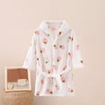 thumbnail image 1 of LSLJS 2-12Years Girls Fleece Hooded Bathrobe Children's Warm Printed Bathrobe Four Seasons Bathrobe Gifts, Kids Robe, 1 of 3