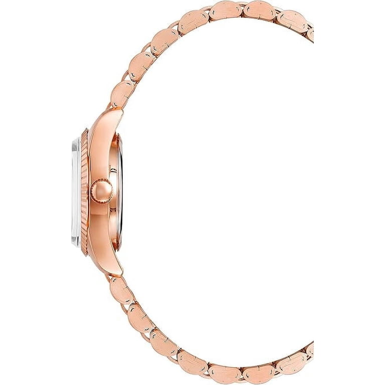 Genuine Crystal Accented Bracelet Watch - Analog Quartz, Foldover Clasp, Amazon.com: Nine West Women main image 4