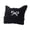 Black, variant on Women Winter Cat Ears Hats Soft Slouchy Striped Knitted Warm Cap Red One Size