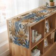 thumbnail image 6 of Navy Blue Brown 90 Inch Table Runner, Retro Tropical Palm Leaves Botanical Farmhouse Dresser Scarf Cotton & Linen Tablerunner for Dining/Kitchen Island/Holiday Party Décor 13" x 90", 6 of 9