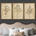 thumbnail image 3 of wall26 Framed Canvas Print Wall Art Set Vintage Retro Plant Herb Seasonings Nature Floral Illustrations Modern Art Rustic Botanical Relax/Calm for Living Room, Bedroom, Office - 24"x36"x3 N, 3 of 5