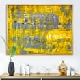 thumbnail image 2 of Designart 'Grey Meets Yellow Abstract Art I' Modern Framed Canvas Wall Art Print, 2 of 5