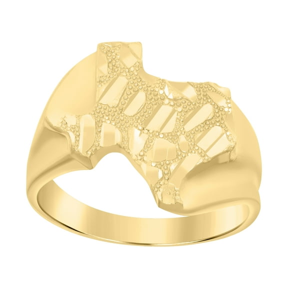 10kt 10k Yellow Gold Mens Texas Map Ring