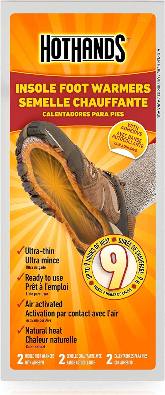  THE HEAT COMPANY Insole Foot Warmers - 10 Pairs - Extra Warm -  9 Hours of Warmth - Instant Heat - Air Activated - Purely Natural - Small :  Sports & Outdoors