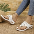 thumbnail image 6 of Sopiago Ladies Sandals Women's Nature Sandals, Wide Width Available White,7.5, 6 of 6