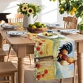 thumbnail image 3 of Rooster Table Runner, Wildflowers Vintage Flowers Farm Watercolor Kitchen Table Runners Dress Scarves for Table Decorations Party/Restaurant/Indoor Outdoor Use, 13x120in, 3 of 9