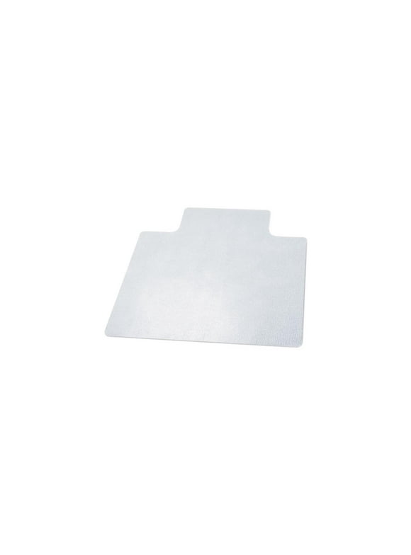 deflecto EconoMat All Day Use Chair Mat for Hard Floors, Flat Packed, 45 x 53, Wide Lipped, Clear