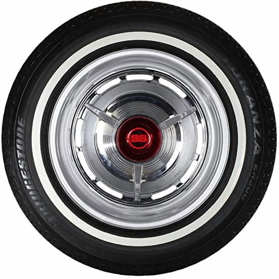 PORTAWALL 17" Black White Wall Tires Insert Rims Side Wall 4 pcs 17 Rims Sidewall Rubber Ring Set/Universal Car Exterior Accessories…