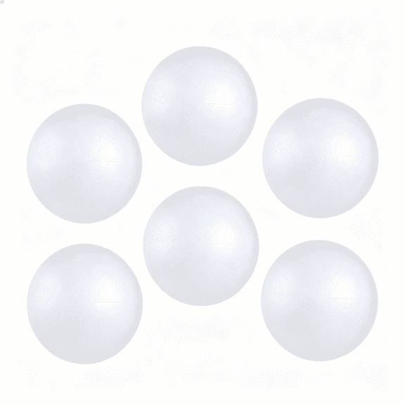 CYFW 6Pcs 6In White Foam Balls Polystyrene Craft Balls Foam Balls for Art,Craft,Household,School Projects and Christmas Easter Party Decorations Supply