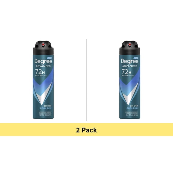 Degree Men Motionsense Dry Spray Antiperspirant Cool Rush 3.8 oz - 2 Pack