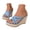 Blue, variant on Espadrilles Wedges Slides for Women Crooss Strap High Top Summer Sandals Ladies Casual Wedges Heel Shoe for Vacation Size 9 Blue