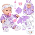 thumbnail image 1 of Baby Doll UZIDBTO 12 con estampado de flores, 31 cm, para niñas mayores de 3 años, 1 of 7