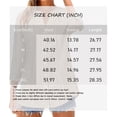 thumbnail image 3 of Womens 3/4 Sleeve Tops Cotton Button Down Shirts V Neck Pleated Casual Loose Blouses Roll Up Sleeve Shirt Beige XL, 3 of 5