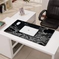 thumbnail image 3 of Black and White Waves&nbsp;desk Mouse Padwaterproof,rubber+multispandexnon Slip MousepadDesk Pad for Office Home Game 31.5x15.7inches, 3 of 7