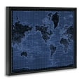 thumbnail image 3 of Stupell Industries Blue Toned World Map Map Painting Black Floater Framed Canvas Art Print Wall Art, 25 x 31, 3 of 9