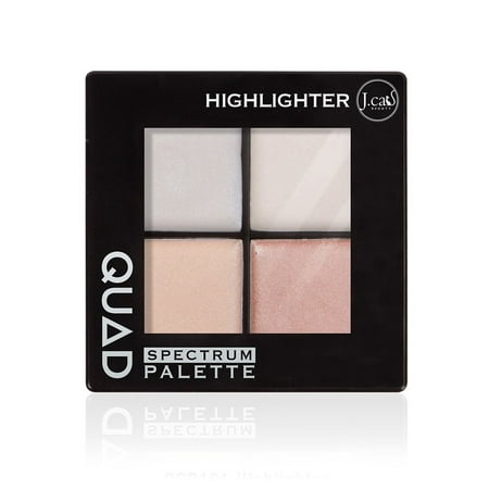 Quad Spectrum Palette Highlighter, Easy-to-use, 4 creamy shades to create the best glow. By Jcat (Best Drugstore Palettes 2019)