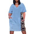 thumbnail image 2 of Vestido holgado de bolsillo de zorro Ropa estética Vestido holgado de mujer Vestidos de verano para damas 2025, 2 of 7