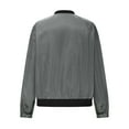 thumbnail image 6 of Enjoytime Fall Clothes for Women Solid Color Long Sleeve Zip Up Jacket Fashion Trendy Lightweight Winter Casual Outerwear Gray XXL, 6 of 7