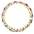 thumbnail image 2 of Pompeii 1 cttw Ruby & Diamond Wedding Eternity Stackable Ring 10k Yellow Gold (G/H,I1-I2), 2 of 4