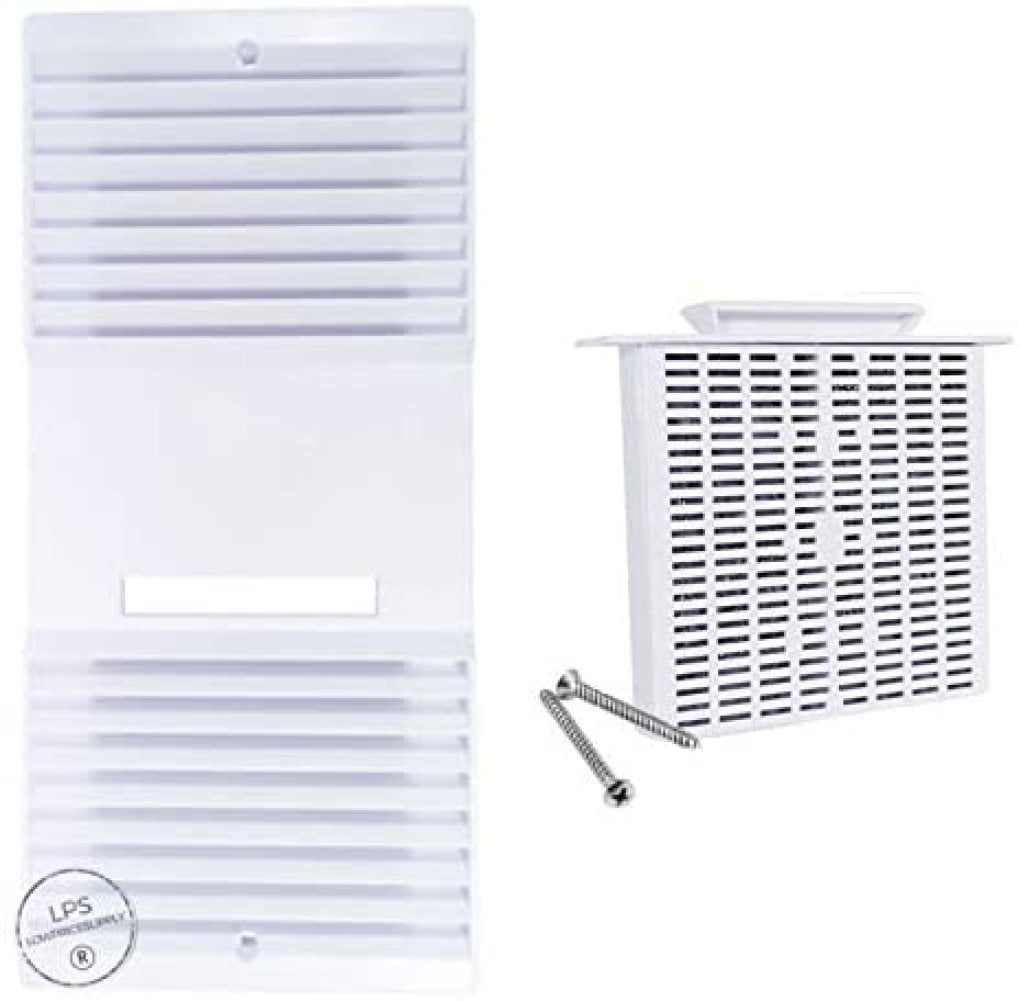 LPS Lowpricesupply Replacement Grille for The CA-90 ductless Fan Grille/Louver  with Refillable Unscented Filter Cartridge (White) - Walmart.com