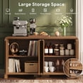 thumbnail image 6 of PAPROOS 55" Sideboard Cabinet, Herringbone Wooden 4-Door Buffet Cabinet with Storage for Kitchen, Dining Room, Living Room, Entryway, 6 of 11