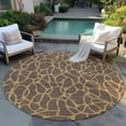 thumbnail image 6 of Addison Rugs Chantille Indoor/Outdoor Transitional Geometric Brown Washable Round Rug, 8' x 8', 6 of 6