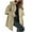 #1024 Khaki, variant on Felirenzacia Womens Short Cardigans Cable Knitted Open Front Oversized Hooded Outerwear Sweater Coat