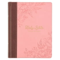 KJV Holy Bible, Note-taking Bible, Faux Leather Hardcover - King James Version, Brown/Pink