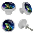 thumbnail image 4 of Frog Fluorescent Drawer Pulls - Round 4-Pack Glow-in-the-Dark Knobs for Cabinets, Wardrobes, and Dressers - Kitchen Hardware and Dresser Handles, 4 of 6