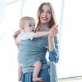 thumbnail image 1 of All-in-One Elastic Slings - Baby Carrier - Infant Sling - Baby Sling - Hands Free Slings - Baby Shower Gift - One Size (Classic Gray), 1 of 5