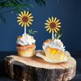 thumbnail image 4 of 48pcs Sunflower Cake Decoration Flower Cupcake Topper Party Supplies for Wedding Gathering, 4 of 4